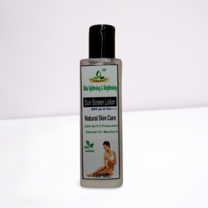 Skin Lightening & Brightening Sunscreen Lotion SPF 50 PA+++ for natural skin care with UVA and UVB protection (100ml)