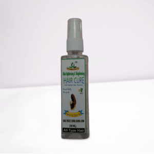 Natural 16-herbs hair cure serum bottle for hair growth, shine, repair, and nourishment – suitable for all hair types.